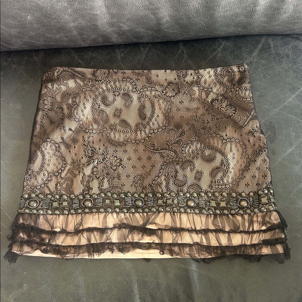 Rare Twelve by Twelve Y2K Lace Mini Skirt